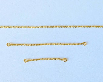 Cable Chain for Earring 14k Gold / NOT Gold Plated NOT Gold Filled / Convertible Chain / Connection Chain / Half Pair or Pair / Gift for Her