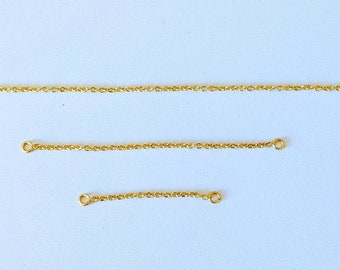 Cable Chain for Earring 14k Gold / NOT Gold Plated NOT Gold Filled / Convertible Chain / Connection Chain / Half Pair or Pair / Gift for Her