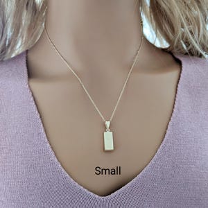 Gold Bar Pendant 14k Yellow Gold / Gold Bullion Bar / Gold Brick / Layering / NOT Gold Filled NOT Gold Plated / Gift for Her - Him / Unisex image 4
