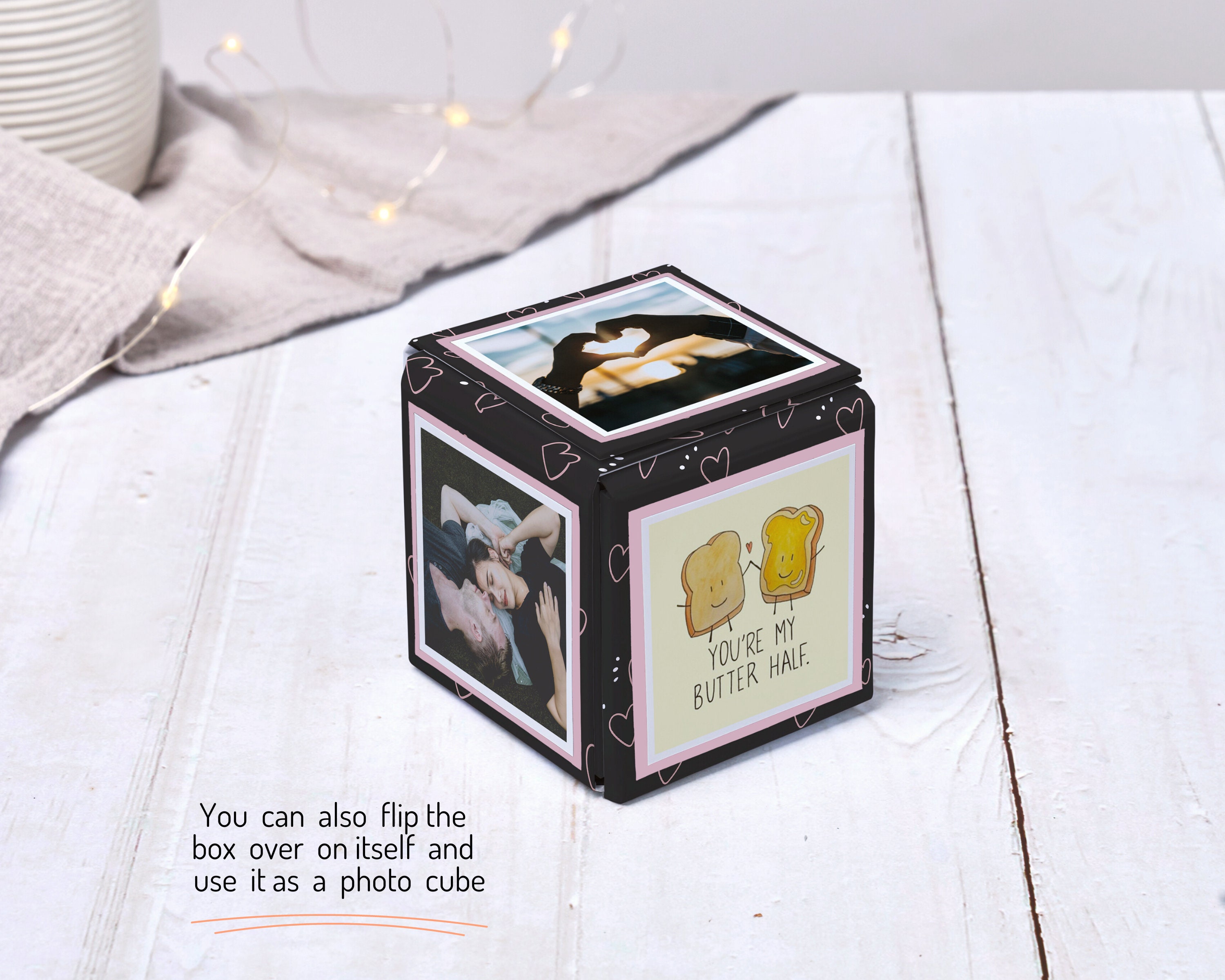 1 Year Anniversary Gifts Box for Boyfriend for Girlfriend or for Wife -  Explosion Photo Box 1st