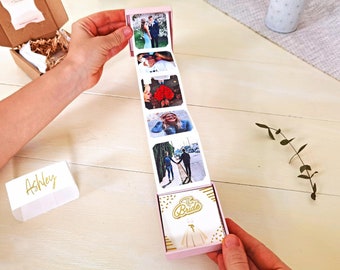 Details about   NEW 2 Pc Unique Handmade Bride & Groom Wedding Trinket Box Earring Ring Box 