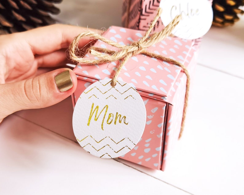 Personalized Gold Gift Tag and String Wrapping for Your Box Etsy