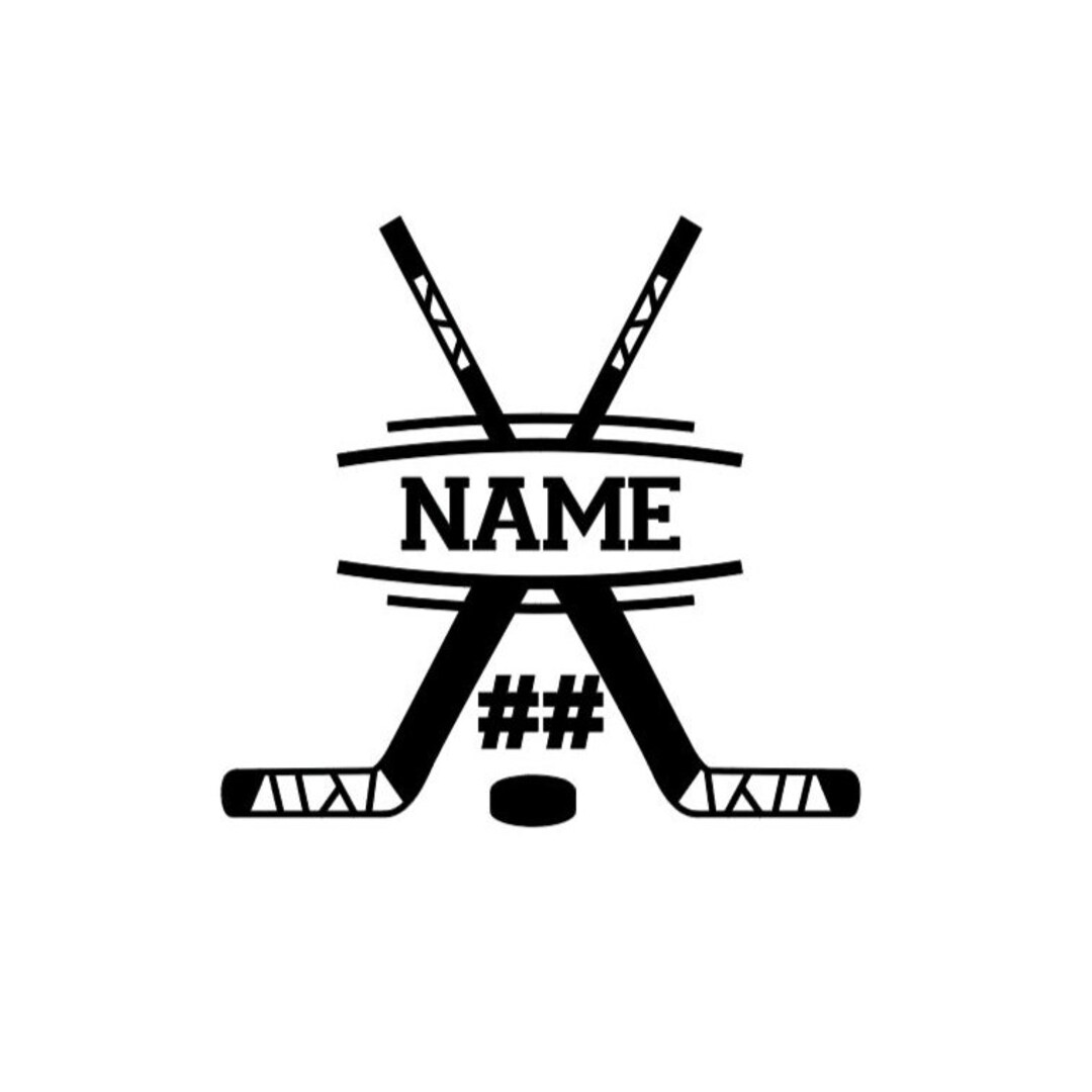 Personalized Vinyl Hockey Decal Etsy