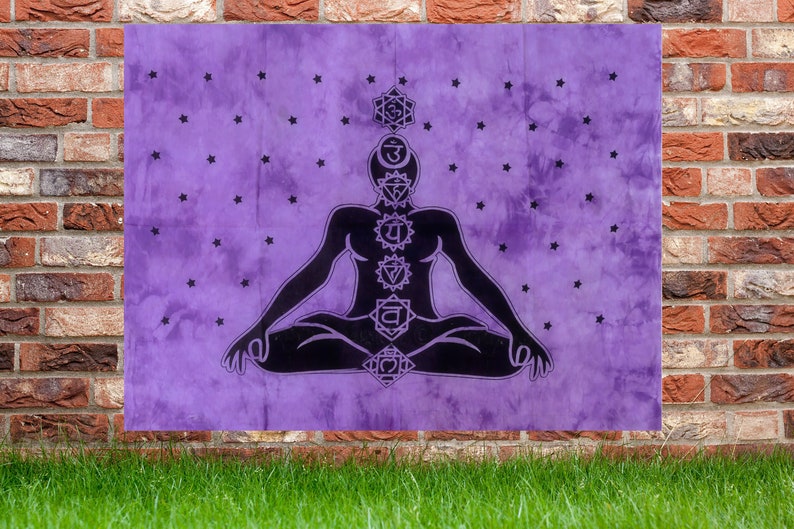 Poster Seven Chakra Design Small Tapestry Wall Hanging Cotton Fabric Wonderful Poster Seven Chakra Design Small Tapestry Wall Hanging Cotton Fabric Wonderful