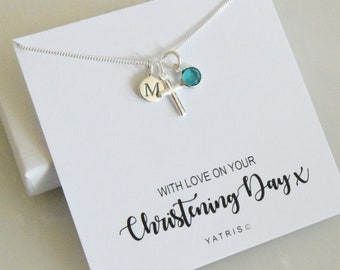 Christening Gift - Christening Gift For Girls - Christening Necklace - Personalised Christening Necklace - Baptism Necklace - Baptism