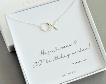 30th Birthday Necklace - 30th Birthday Gift - 30th Birthday - 30th Birthday Gift For Her - 30th Necklace  - 30th Gift For Her - XOXO