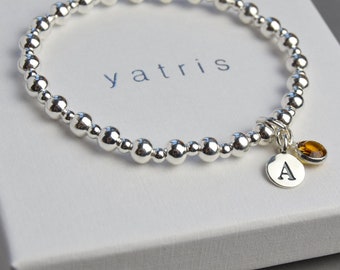 Personalised Sterling Silver Stretch Bracelet