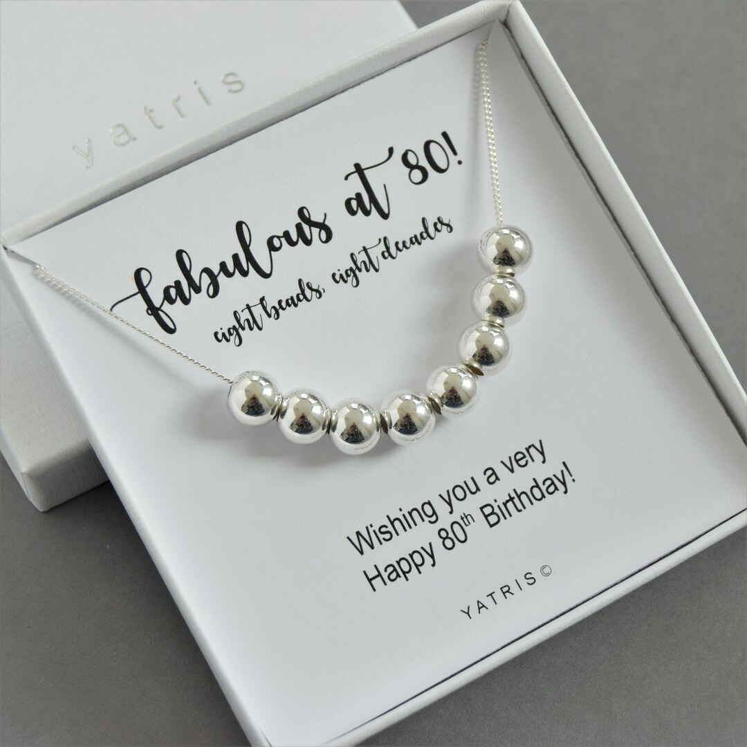 80th Birthday Gift 80th Necklace Gift 80th Birthday 80th - Etsy UK