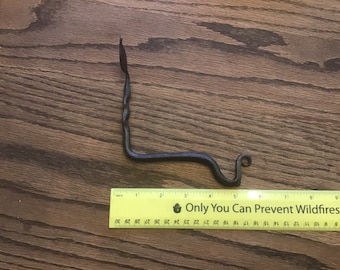 Hand forged leaf Knick knack hook