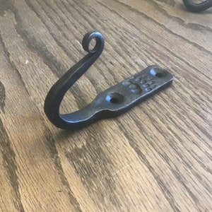 Hand forged bear print hooks