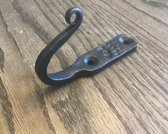 Hand forged bear print hooks