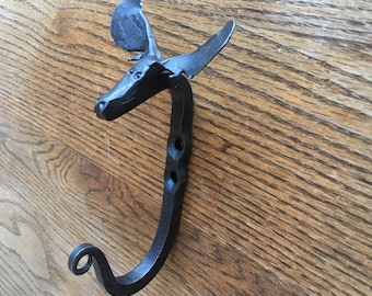 Hand Forged Bull Moose Coat Hook
