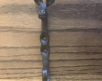 Hand forged cow moose hook