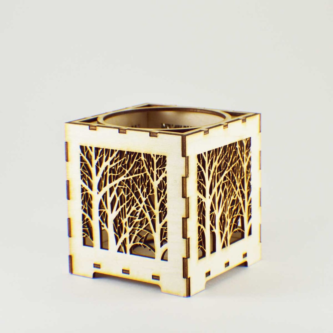 Laser Cut Wood Votive Candle Holder candle holder votive Etsy