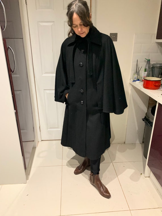 Black cape style coat
