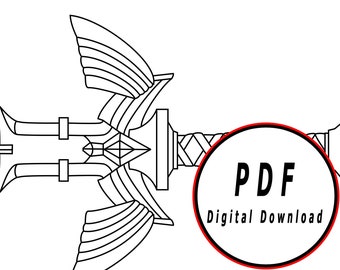 sword scabbard DIY template pattern blueprint DIY pdf digital donwload vector printable cosplay costume larp pdf