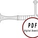 Scepter DIY Template Pattern Blueprint DIY Pdf Digital Donwload Vector Printable Cosplay Costume ...