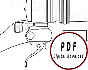 ionisatie pistool sjabloon/patroon tv-serie film blauwdruk DIY pdf digitale download vector afdrukbare cosplay kostuum larp pdf