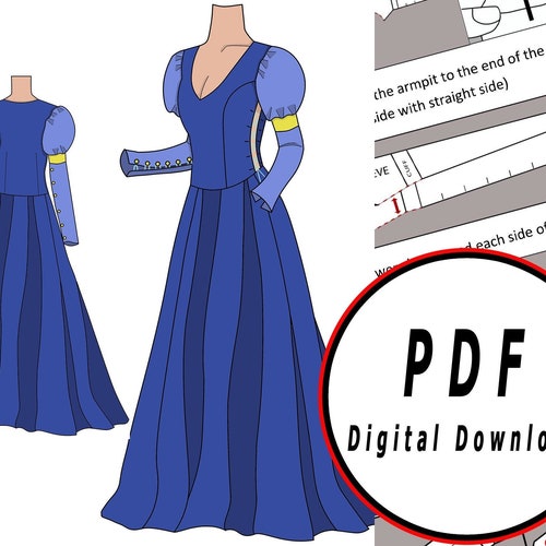 DIY Fantasy Man Basic Tunic Medieval Template Pattern - Etsy