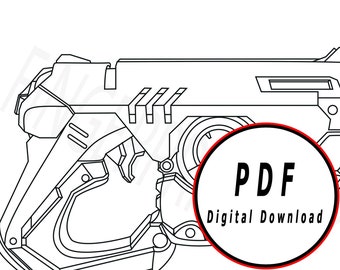 Tracer DIY template pattern blueprint DIY pdf digital donwload vector printable cosplay costume larp pdf