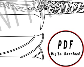 sting DIY template pattern blueprint pdf vector printable digital download cosplay costume larp pdf