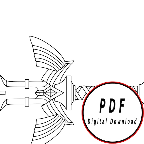 sword scabbard DIY template pattern blueprint DIY pdf digital donwload vector printable cosplay costume larp pdf