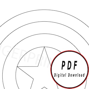 キャプテンシールド DIY パターン テンプレート 設計図 DIY pdf デジタル ダウンロード ベクトル 印刷可能 コスプレ コスチューム LARP pdf