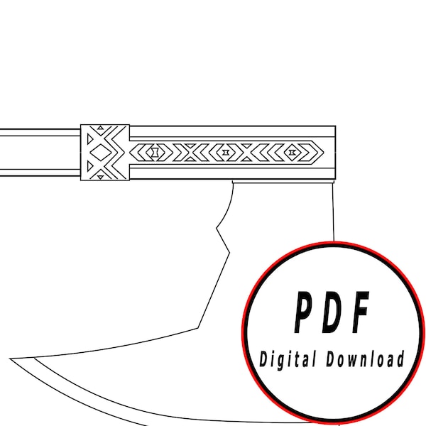 Bearded Axe DIY template pattern tv movie blueprint DIY pdf digital donwload vector printable cosplay costume larp pdf