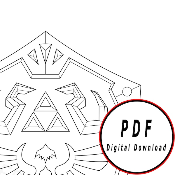 shield DIY template pattern blueprint DIY pdf digital donwload vector printable cosplay costume larp pdf