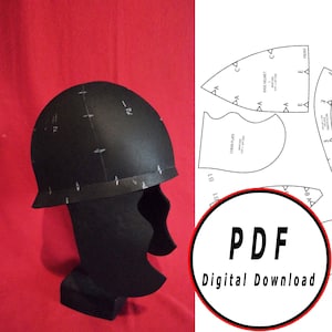 DIY montefortino eva foam helmet gallic celtic  roman empire template pattern blueprint vector digital download cosplay costume larp pdf