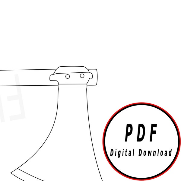 Dane Axe viking norse generic type template pattern blueprint DIY pdf digital donwload vector printable cosplay costume larp pdf