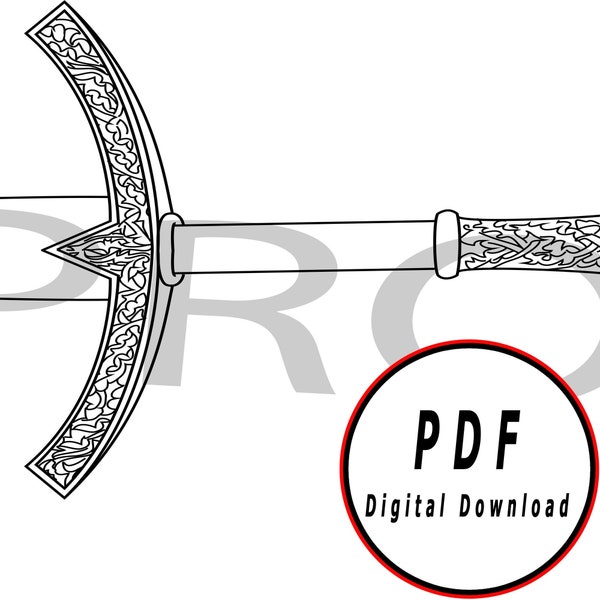 Larp Sword Template - Etsy
