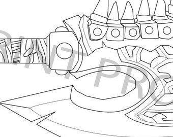 Thor Axe stormbreaker Infinity war Template/blueprint | Etsy