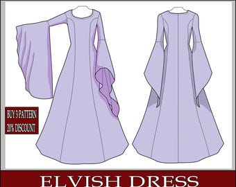 DIY Elvish Dress Pattern – Fantasy Costume Blueprint (PDF Download)