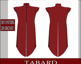 DIY  Tabard elvish basic fantasy medieval elf- Template pattern blueprint pdf vector printable digital download cosplay costume larp pdf