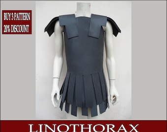 DIY linothorax eva foam greek roman armor pattern blueprint template pdf vector printable digital download cosplay costume larp pdf tutorial