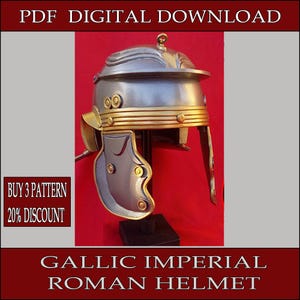 DIY römischer Helm aus Schaumstoff - Vorlage Muster Blaupause Pdf Vektor druckbare digitale Download Kostüm Larp
