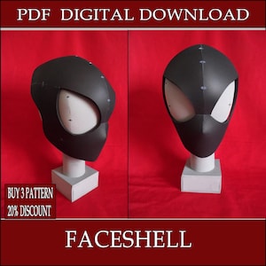 Zelfgemaakte faceshellpatroon: helmblauwdruk van EVA-schuim (pdf-download)