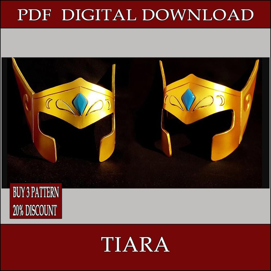 EVA Foam Tiara Helmet Template DIY Cosplay, Larp (PDF Pattern) Etsy