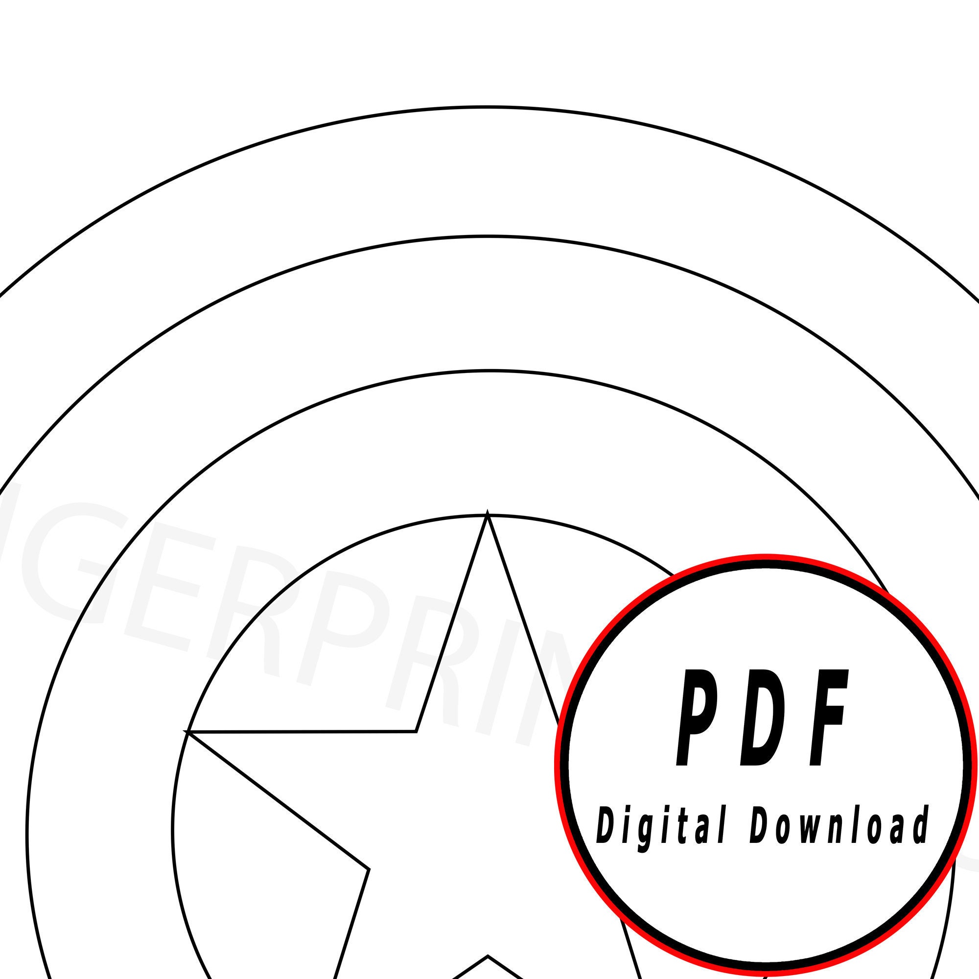 Captain America Shield Template
