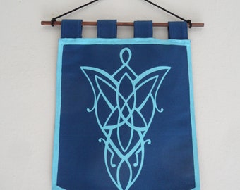 Elven elf banner hangende muur fantasie larp cosplay kostuum replica handgemaakte accessoires historische krijger re-enactment op maat