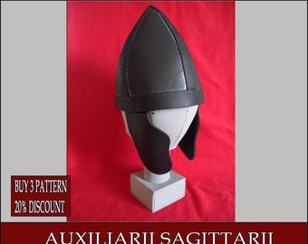 Padrão de capacete DIY Auxiliarii Sagittarii, modelo de espuma (download de PDF)