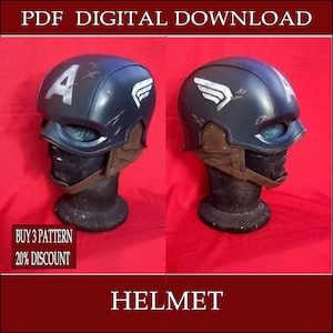 EVA Foam Helmet Template: DIY Cosplay, LARP (pdf Pattern)
