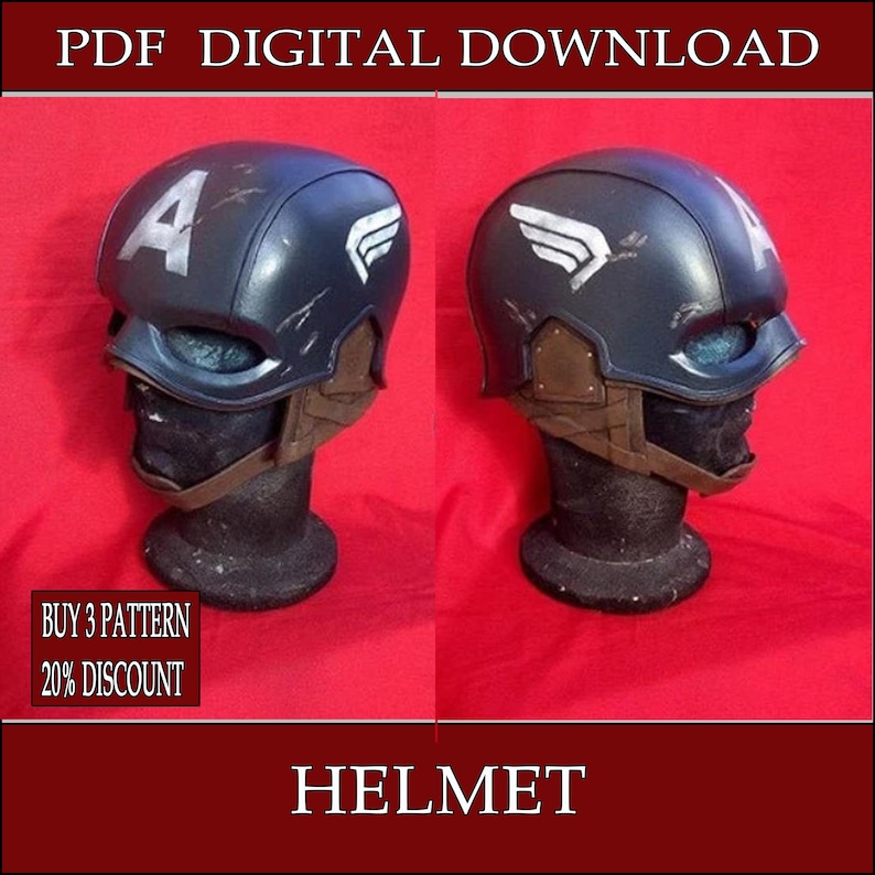 Helmet Pdf Pattern EVA Foam Helmet Template: DIY Cosplay, LARP (pdf Pattern) - Etsy