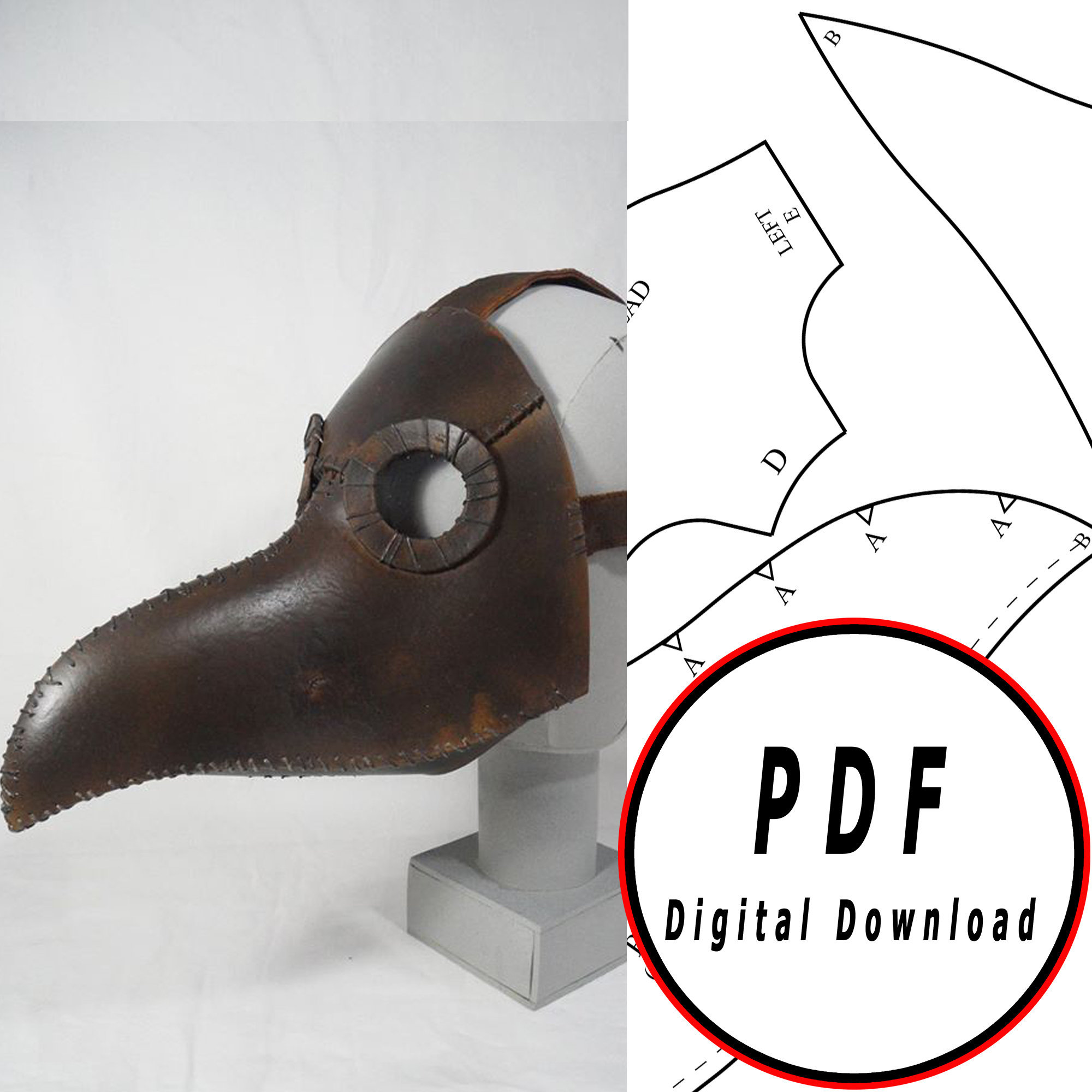 Free Printable Plague Doctor Mask Pattern FREE PRINTABLE