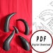 DIY Horns x 5 types eva foam tutorial pattern blueprint template pdf vector printable digital download cosplay costume larp pdf tutorial 