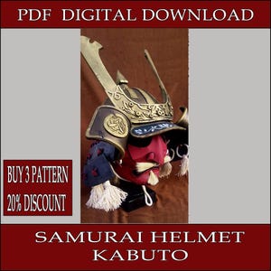 DIY samurai eva foam helmet  kabuto Template pattern blueprint vector printable digital download cosplay costume larp pdf