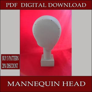 DIY Mannequin Head Template – EVA Foam Wig Stand, Cosplay (PDF Pattern)