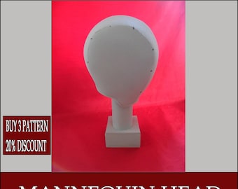 DIY Mannequin Head Template – EVA Foam Wig Stand, Cosplay (PDF Pattern)