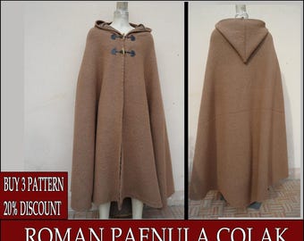 roman paenula cloak diy tutorial pattern reenactment legionary gladiator republic empire tunic clothing medieval fantasy larp